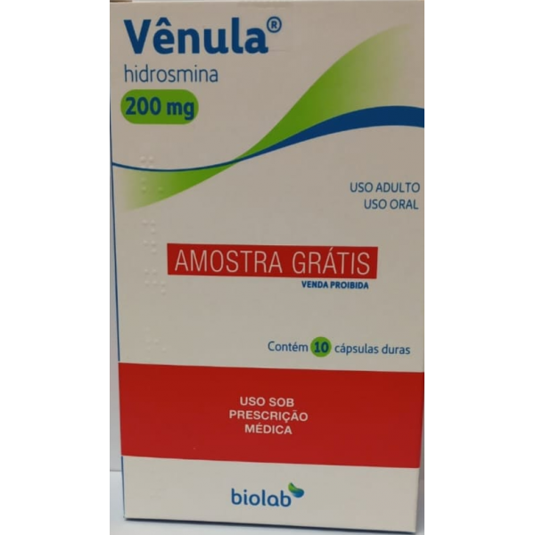VÊNULA - HIDROSMINA 200MG - 10CÁPSULAS